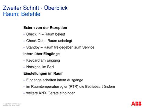 ABB STOTZ KONTAKT GmbH ABB I Bus KNX Raum Master Basic RM S Ppt