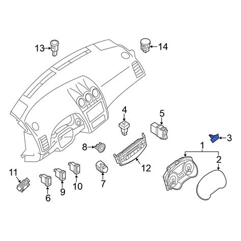 Nissan OE 250203TA0A Air Bag System Status Indicator