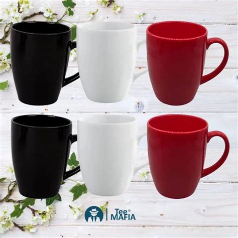 White Printed Sublimation Silver Mugs Capacity 350 Size Dimension