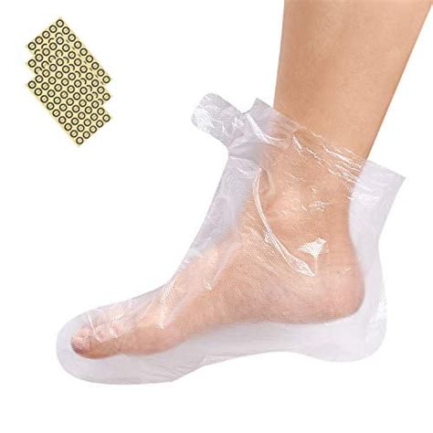 Noverlife 200PCS Clear Plastic Disposable Booties Paraffin Bath Liners