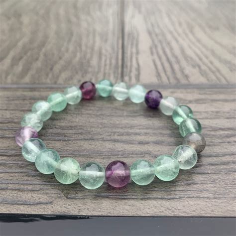 Pulsera De Fluorita AAA 8mm Reiki Cargada Etsy