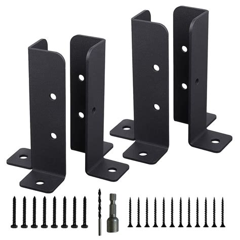 4pcs Adjustable Deck Post Anchor Base Brackets Fence Support For ...