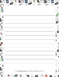 Fun Theme Narrow Rule Lined Paper Image Readingvine