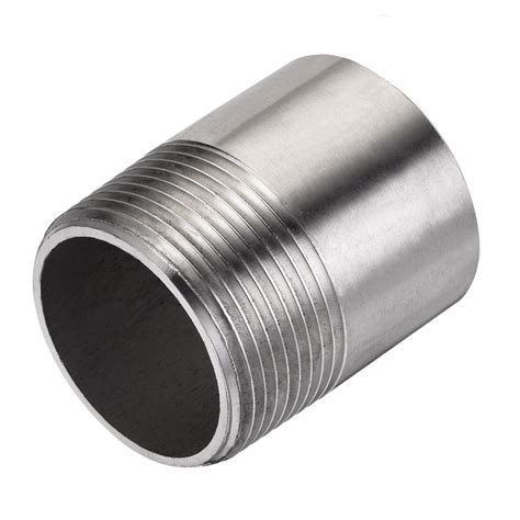 Uxcell 304 Stainless Steel 1 1 4 Npt Male Half Threaded Weldable Weld Coupling