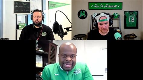 Marshall Head Football Coach Charles Huff Joins The Thundercast Youtube