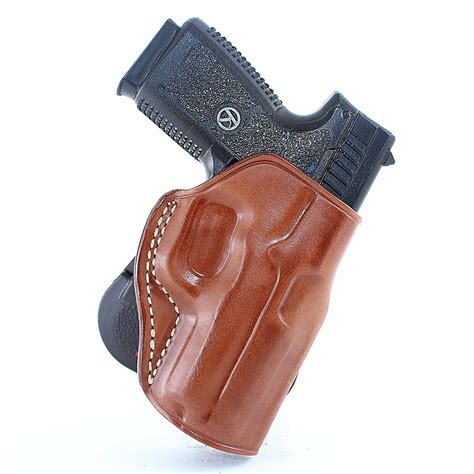 Leather Owb Paddle Holster Fits Kahr Cw9 9mm 36bbl Right Hdraw