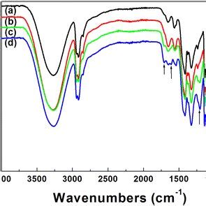 Ftir Spectra Of Pva And Pva Ta Hydrogels A Pure Pva Wt B Pva