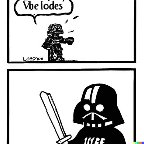 Comic Of Darth Vader In The Style Of Calvin And Dall·e 2 Openart