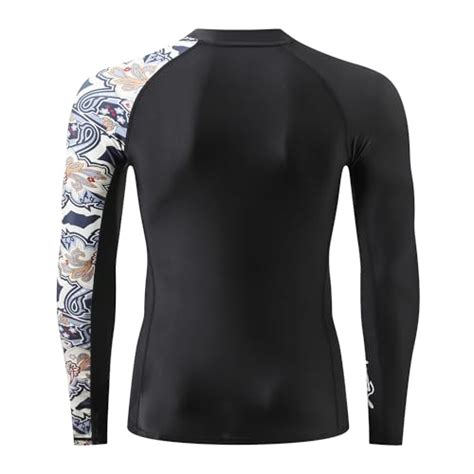 Mens Rash Guard Shirts Swim Shirt Upf 50 Sun Protection Rash Guard Split S