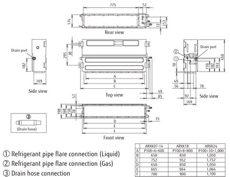 Mini Duct Products Vrf Systems Indoor Unit Lineup Duct