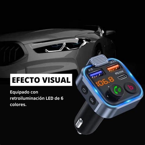 NK Transmisor FM Bluetooth Para Coche Negro PcComponentes