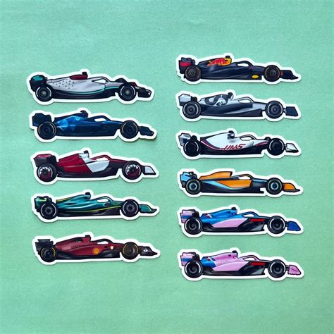 F1 Car Stickers Formula 1 Race Car Vinyl Stickers F1 Livery Stickers - Etsy