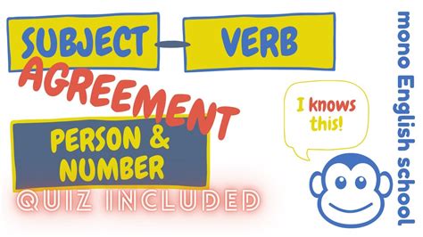 Subject Verb Agreement Agreement With Person And Number Grammar