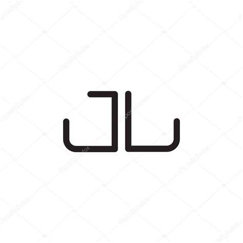 Jl Inicial Icono Del Logotipo De La Letra Vector