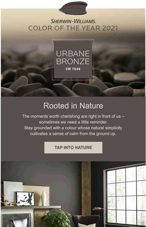 Color Of The Year 2021 Sherwin Williams Urbane Bronze SW 7048 Sherwin