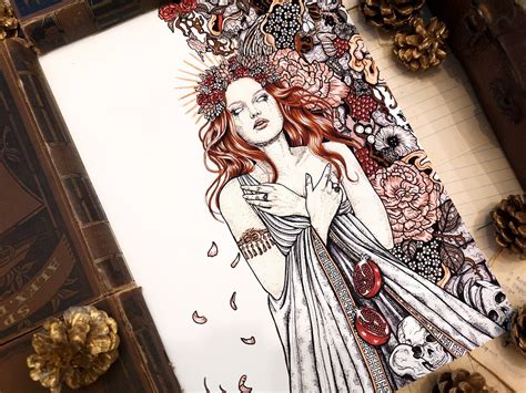 Persephone Art Print Greek Mythology Gift - Etsy