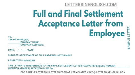 Full And Final Settlement Mail From Hr To Employee Infoupdate Org