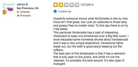 Funny Yelp Mcdonalds Reviews Ps Tech