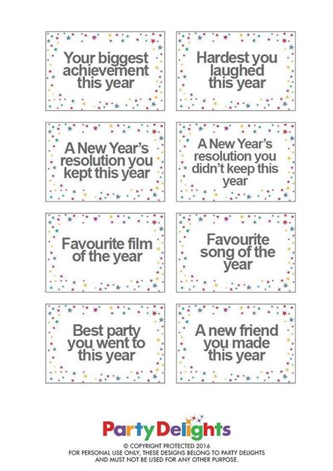 New Years Eve Printable Games