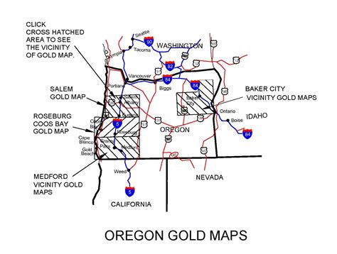 Gold Panning In Oregon Map Map Worksheets