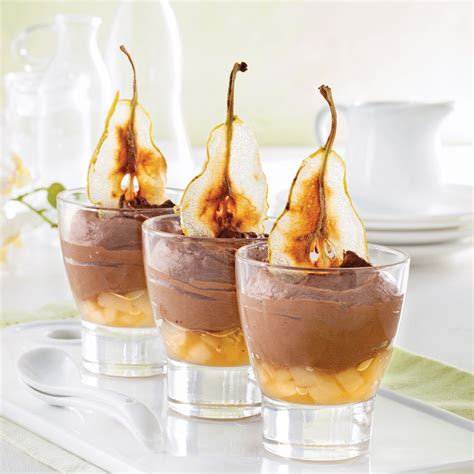 Mousse Au Chocolat Et Poires En Verrine Les Recettes De Caty