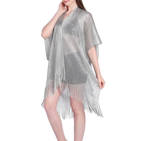 Tassel Gold Bikini Cover Up Sexy Beach Dress Tunics For Women Beachwear