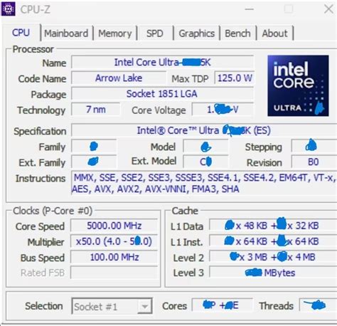 Intel Core Ultra K Arrow Lake Flagship Desktop Cpu Spotted Es