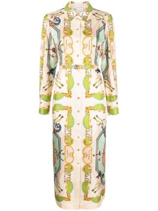 Tory Burch Baroque Print Silk Shirt Dress Farfetch