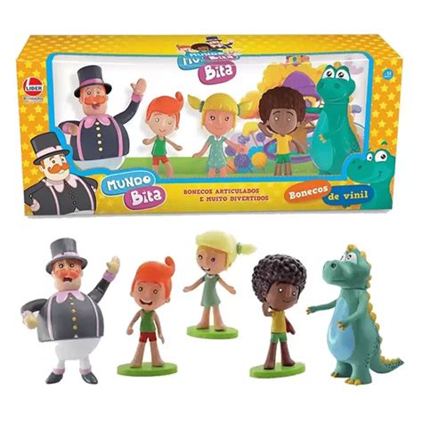 Mundo Bita Pack Bonecos De Vinil Articulados Lider Brinquedos