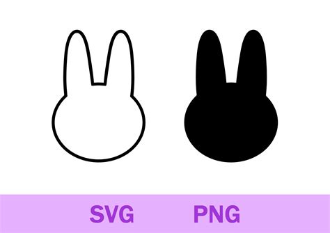 Bunny Head Svg Png Easter Bunny Svg Png Bunny Head Clipart Etsy