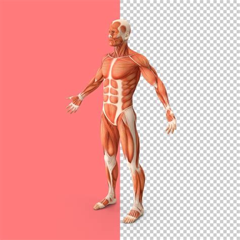 Anatomie du système musculaire masculin PSD Premium