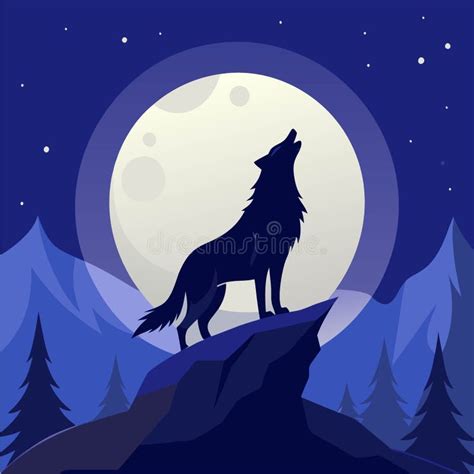 Wolves Howling At The Moon Drawing Gray Wolf Howling At The Moon