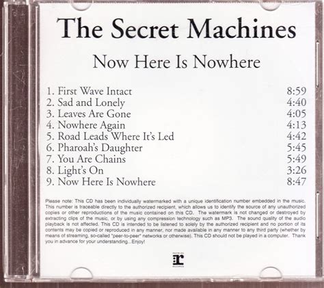 The Secret Machines Now Here Is Nowhere Cd Promo EBay