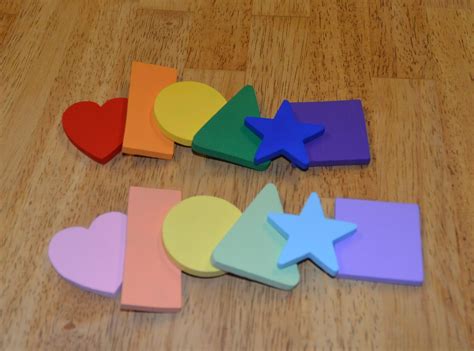 Montessori Sorting Color And Shapes Rainbow Worksheets Etsy