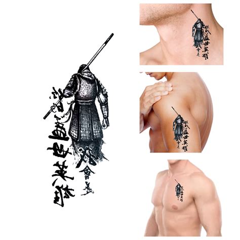 Tatuaj Temporar Samurai X Cm Pentru Aplicare Pe Corp Ceramica