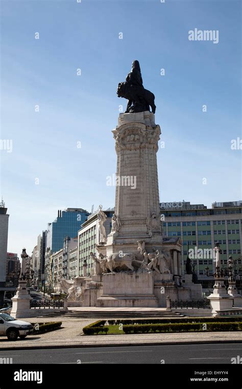 Marques De Pombal Roundabout In Lisbon Portugal Stock Photo Alamy