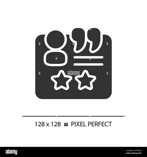 Customer Testimonials Pixel Perfect Black Glyph Icon Stock Vector Image