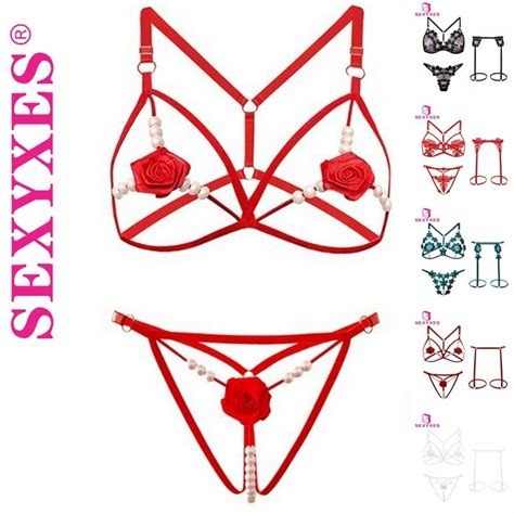 70kg Plus Size Floral Lace Garter Bra Panties Set Sexy Hot Lingeries Outfit Fancy Night