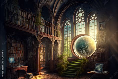 Concept Art Featuring A Magical Mysterious Interior Of A House A