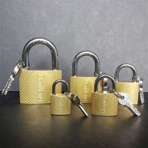 heavy duty padlock door lock brass padlock security square circle