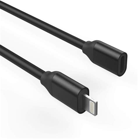 Lightning Extension Cable 8 Pin Extender Dock Cable For All Iphone Models Black Video