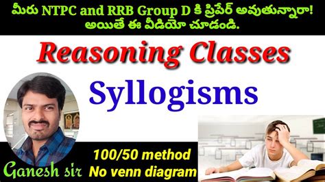 Reasoning Demo Class Syllogisms Ganesh Sir Ganesh Study Center Youtube