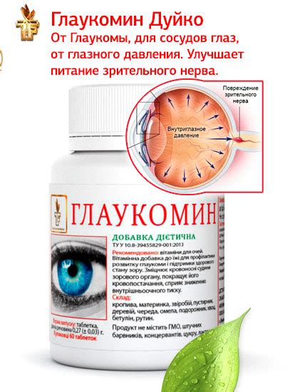 Глаукомин Дуйко | Таблетки для Глаз - от Глаукомы, для сосудов глаз, от ...