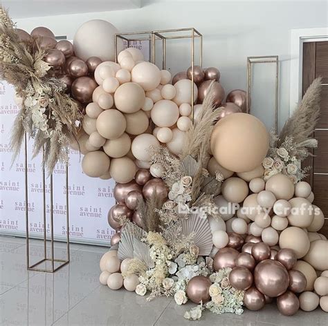6 16ft Nude Balloons Garland Kit Double Stuffed Pastel Blush Etsy