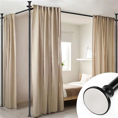 Amazon.com - Room Divider Curtain Rod - No Drilling Tension Rod Room Dividers for Space ...