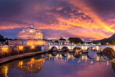 Castel Sant Angelo In Rome See A Towering Historic Mausoleum Built By