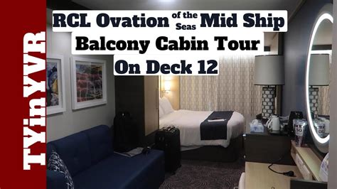 Royal Caribbean Ovation Of The Seas Mid Ship Balcony 2D Cabin Tour On