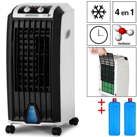 MONZANA Rafraîchisseur d air mobile 4en1 réservoir 5 L Écran LED