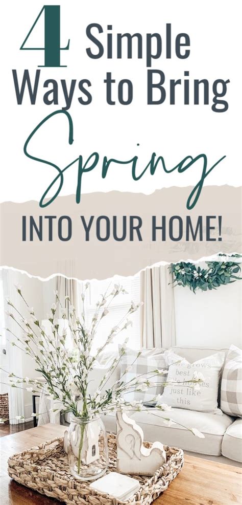 Simple Ways To Bring Spring Into Your Home Spring Home Tour Spring