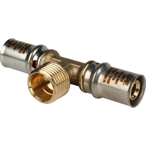 Тройник-переходник с наружной резьбой STOUT 16х1/2х16 прессовой SFP ...